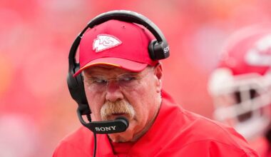Kansas City Chiefs head coach Andy Reid; Jay Biggerstaff
