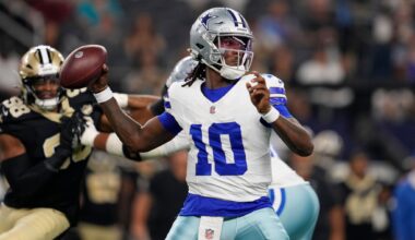 Cowboys waive backup QB Joe Milton and say tackle Broderick Jones will compete to start
