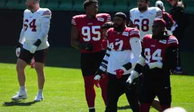 49ers DT Alfred Collins is out for the season after injuring his knee in Melbourne, Shanahan says