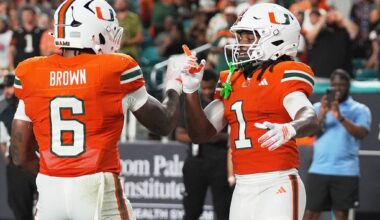 No. 7 Miami gains school-record 856 yards, rolls past Florida A&M 77-7
