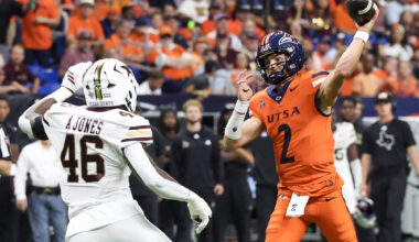 Is UTSA football or Texas State favored in the I-35 Rivalry?
