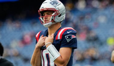 Drake Maye addresses cryptic shoulder, lands on Patriots' injury report