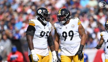 Pittsburgh Steelers DL Keeanu Benton and Derrick Harmon
