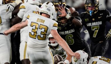 Colorado defeats Georgia Tech with late drive, blocked field goal