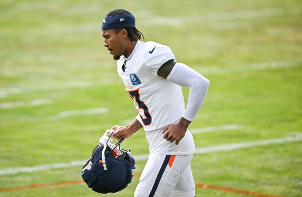 CENTENNIAL , CO - AUGUST 4: Pat Bryant (13) of the Denver Broncos takes the field during training camp at Broncos Park in Centennial, Colorado on Tuesday, August 4, 2026. (Photo by AAron Ontiveroz/The Denver Post)
