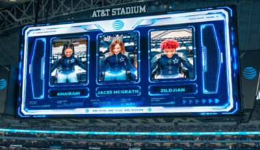 Jumbotron inside Cowboys stadium