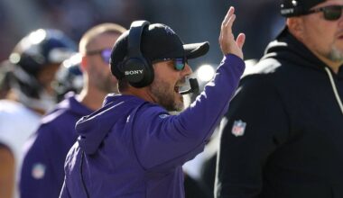 Baltimore Ravens head coach Jesse Minter