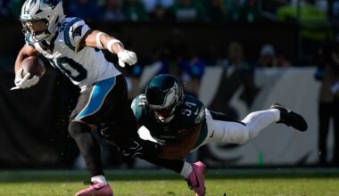 Bryce Young throws for 2 TDs, leads Panthers to win over Eagles