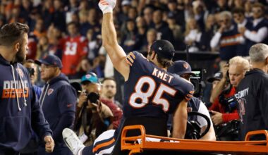 Chicago Bears TE Cole Kmet out for season after injury against New England Patriots, coach Ben Johnson says