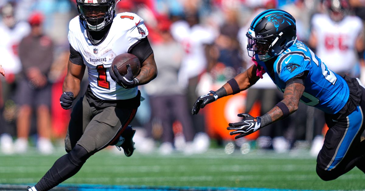 Bucky Irving runs for 2 TDs and Bucs force 4 turnovers in 43-13 rout of Panthers :: WRAL.com