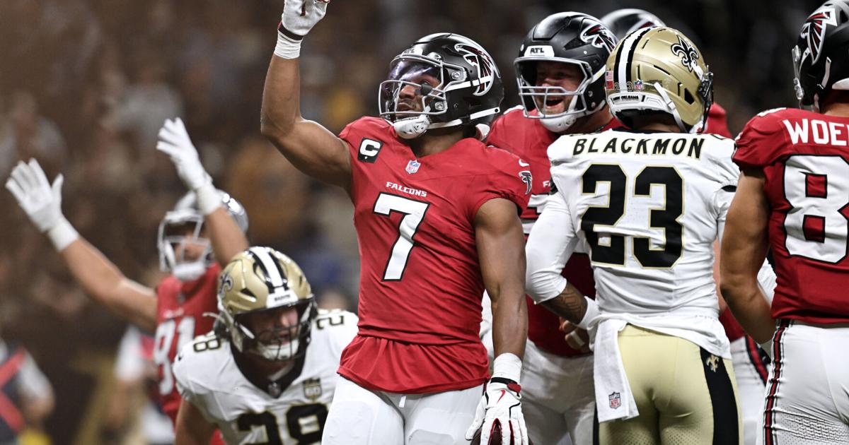 Bijan Robinson's big production and efficient play from Michael Penix Jr. sparks Falcons' turnaround