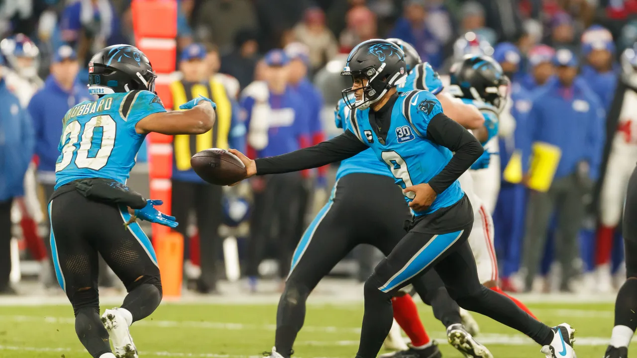 Panthers coach Dave Canales seeks running-game balance with snaps under center image