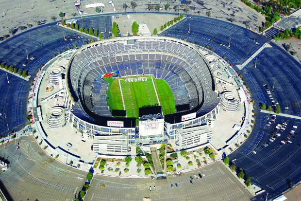 Qualcomm Stadium sat on 166 acres of land in Mission Valley. (KC Alfred, The San Diego Union-Tribune)