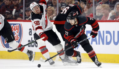 NHL playoffs | Hurricanes, Devils take wild Game 5 into overtime
