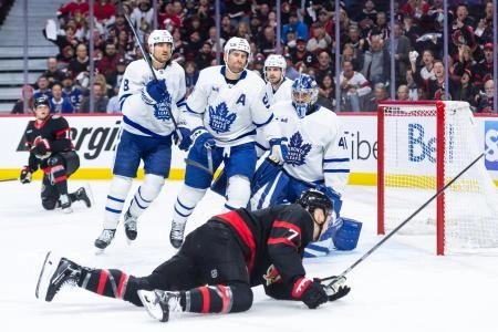 Maple Leafs not amused by Senators' pre-game antics and the NHL is investigating the matter Maple Leafs not amused by Senators' pre-game antics and the NHL is investigating the matter