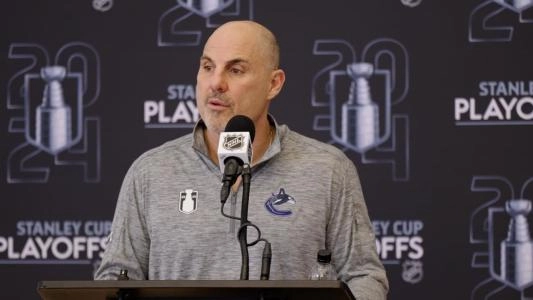 Vancouver Canucks head coach Rick Tocchet. Vancouver Canucks head coach Rick Tocchet.