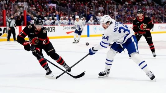 Maple Leafs captain Auston Matthews against the Senators Maple Leafs captain Auston Matthews against the Senators