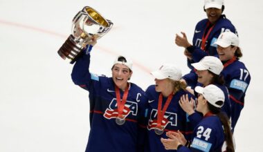 USA wins women's hockey world championship in thriller over Canada