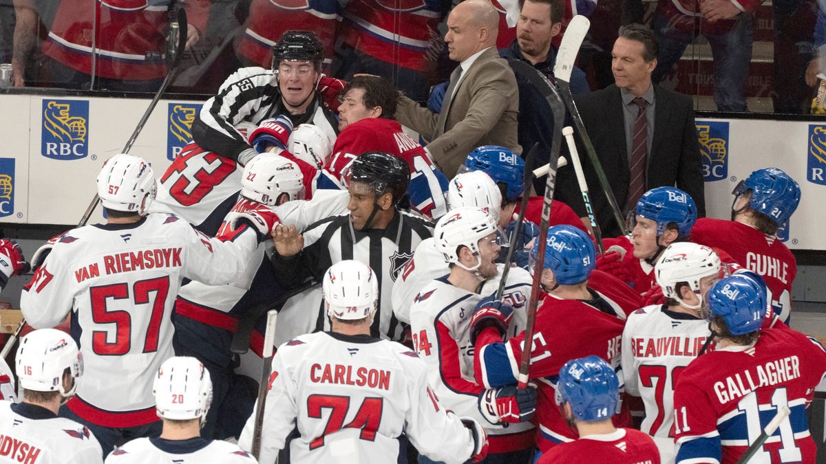 Habs-Caps brawl on bench; Grand Rapids to face Texas in playoffs