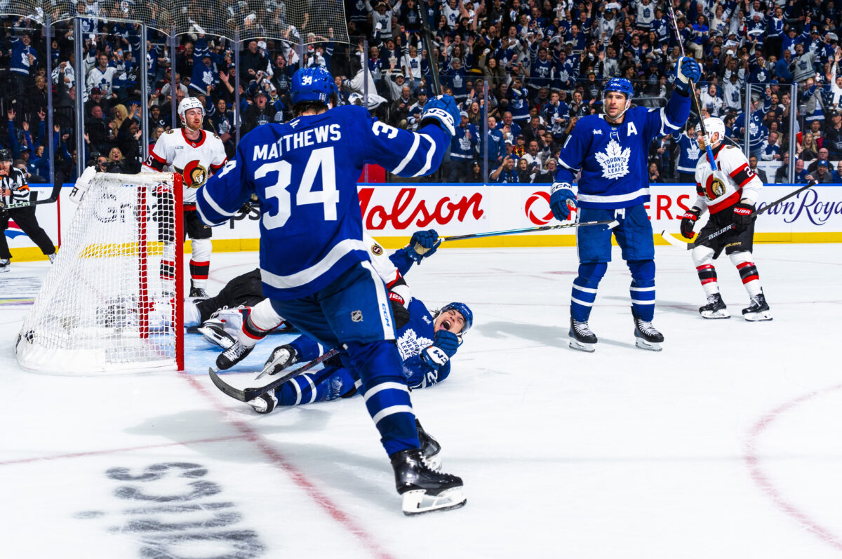 Auston Matthews John Tavares Matthew Knies Toronto Maple Leafs