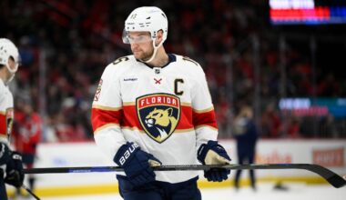 Panthers captain Barkov injured on hit from Lightning's Hagel