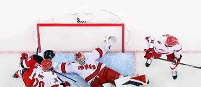 Frederik Andersen's sudden exit puts the Carolina Hurricanes' momentum in jeopardy in the Stanley Cup Playoffs
