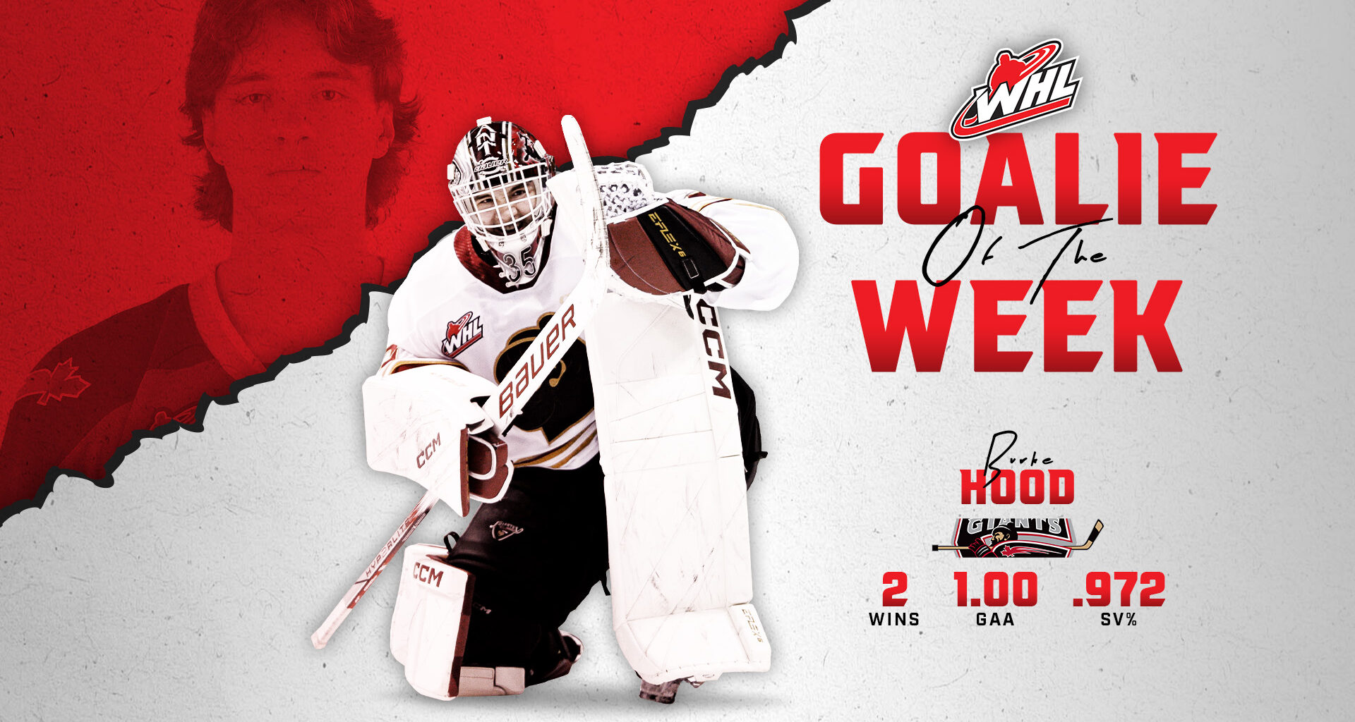 2025 NHL Draft-eligible netminder Hood named WHL Goaltender of the Week