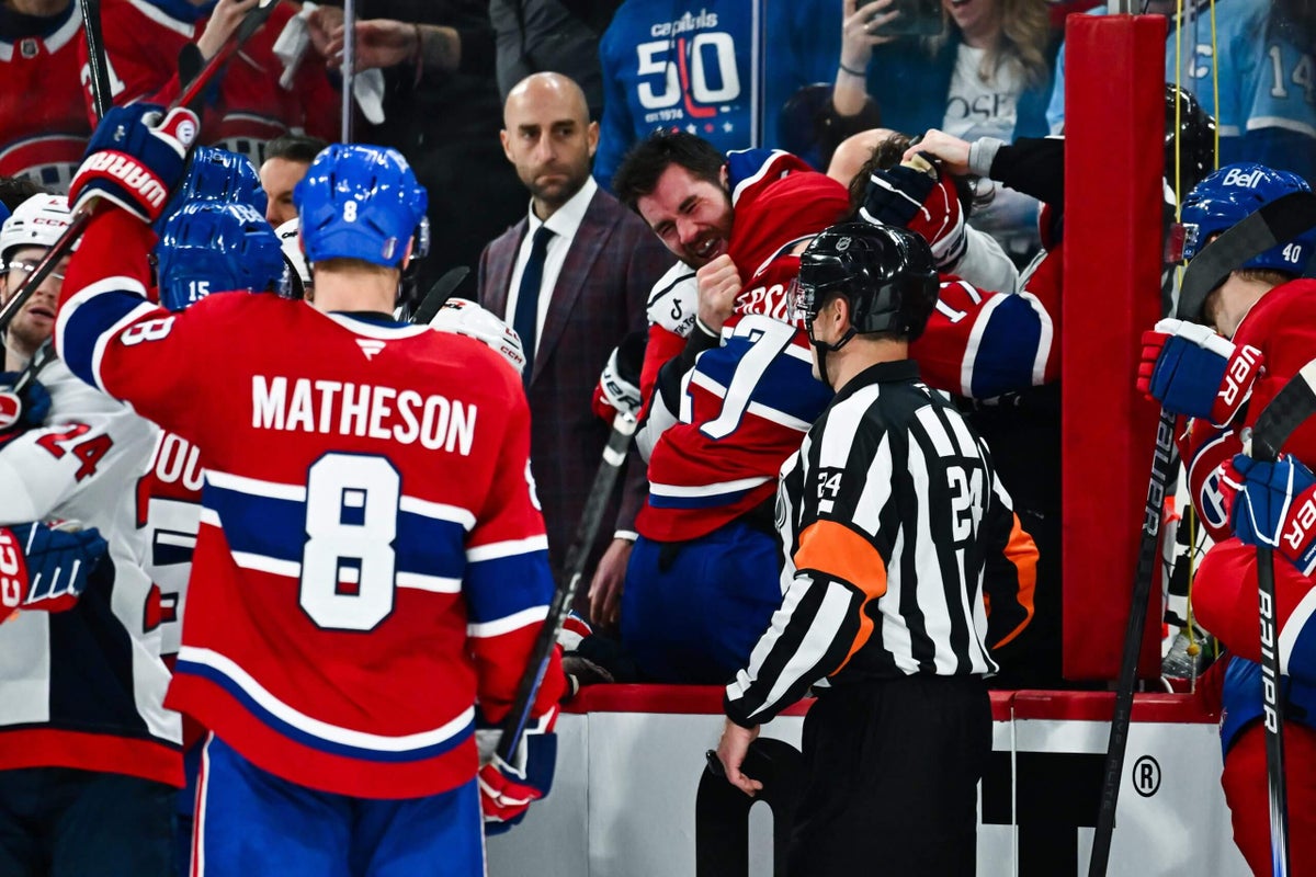 Canadiens, Capitals brawl spills into benches in Game 3