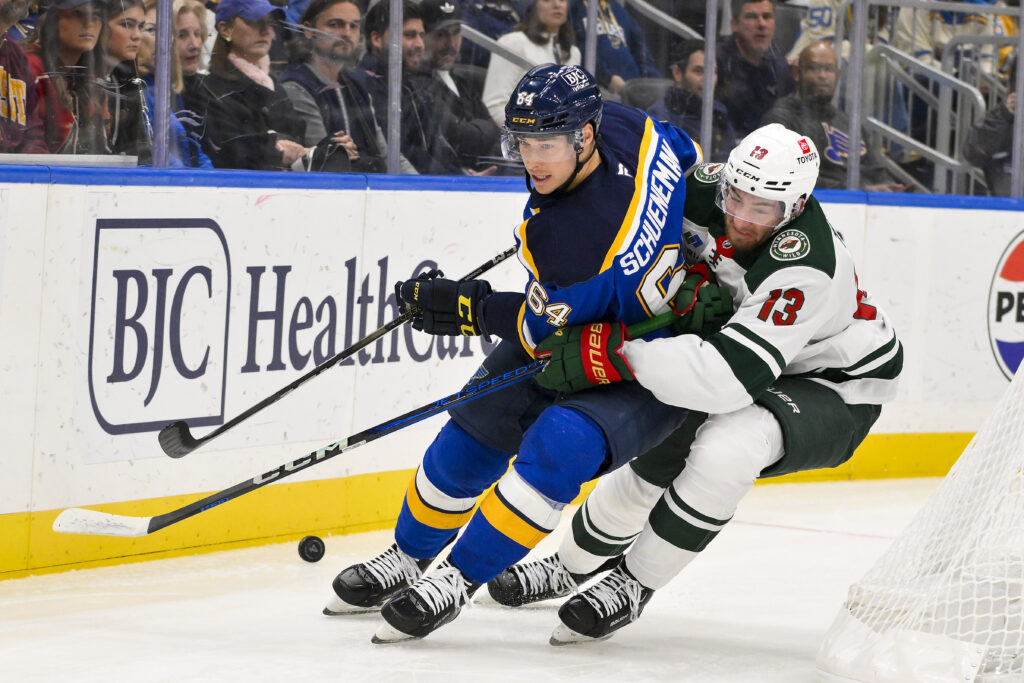 Blues Recall Nikita Alexandrov, Colten Ellis, Corey Schueneman