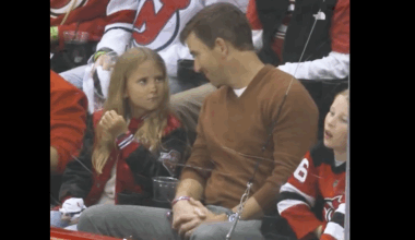 Eli Manning and kids were adorably mic'd up at an NHL game