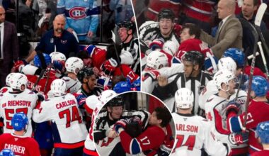 Wild Capitals-Canadiens brawl takes to the bench as playoff series intensifies