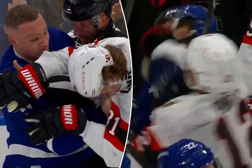 Maple Leafs vs. Senators NHL playoff opener ends with multiple fights