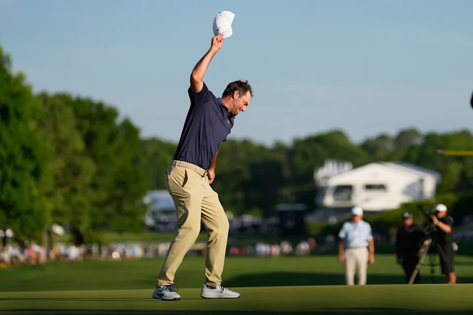 The thrill of victory. (George Walker IV/AP Photo)