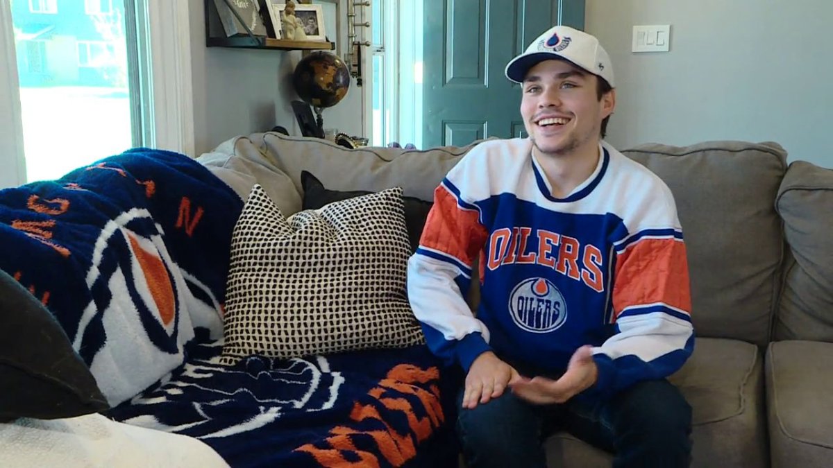 Adam Zuniga, a 24-year-old Edmontonian, is getting attention on social media for creating extremely extroverted videos aimed at hyping up hardcore Edmonton Oilers supporters during the NHL playoffs through humour, song and dance.