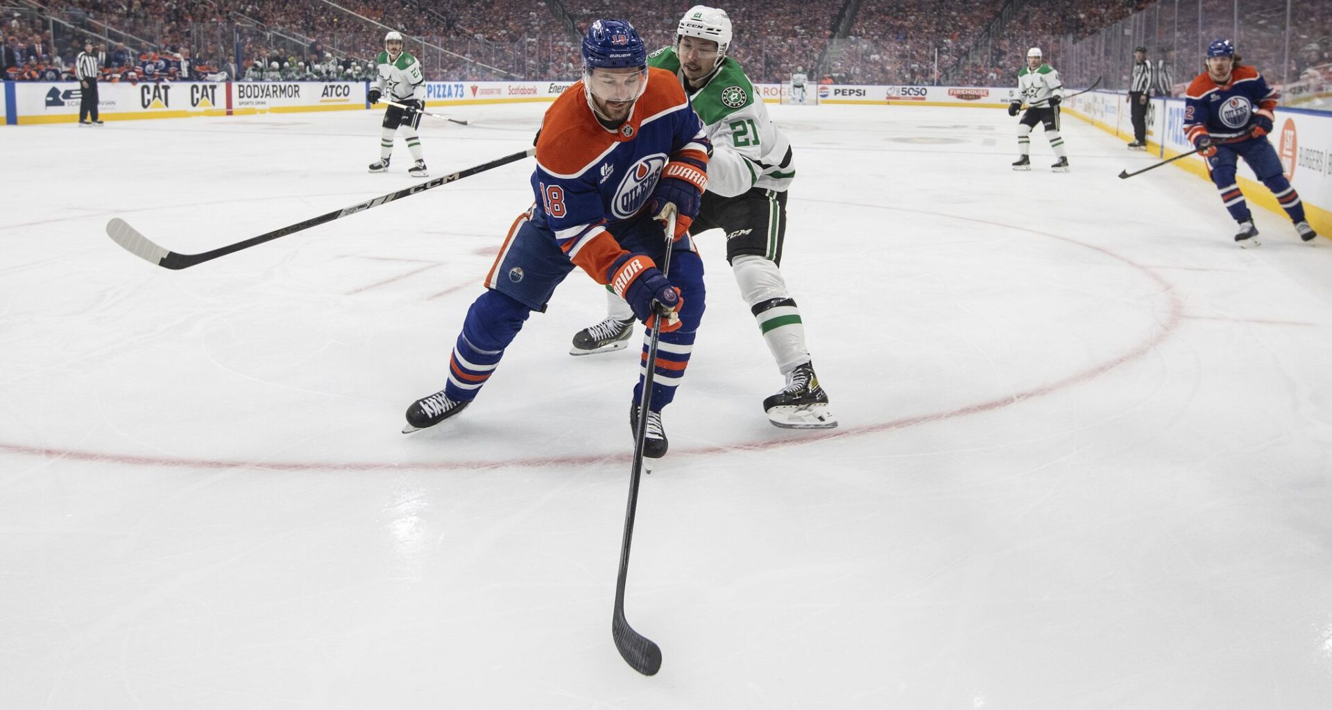 Oilers forward Zach Hyman likely to miss rest of playoffs after getting hurt in Game 4 against Stars