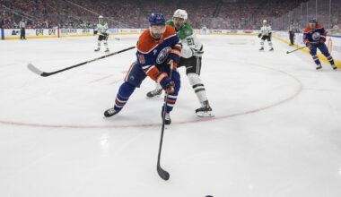 Oilers forward Zach Hyman likely to miss rest of playoffs after getting hurt in Game 4 against Stars