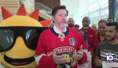 Sunrise lights up red as mayor backs Panthers’ 3rd straight Stanley Cup run