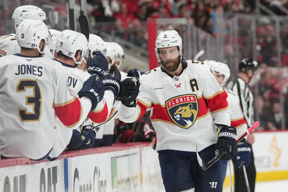 Florida Panthers defenseman Aaron Ekblad (5)James Guillory-Imagn Images
