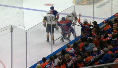 Must See: Hyman gets 'blasted' by Pietrangelo with huge hit - TSN