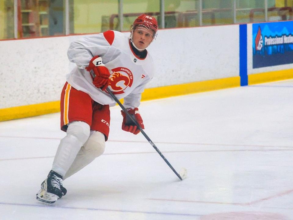 Andrew Basha takes part in the Calgary Flames 2024 Prospects Training Camp at WinSport on Thursday September 12, 2024.Gavin Young/Postmedia