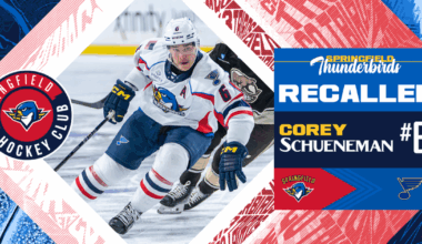 Springfield Thunderbirds | Blues Recall D Corey Schueneman from…