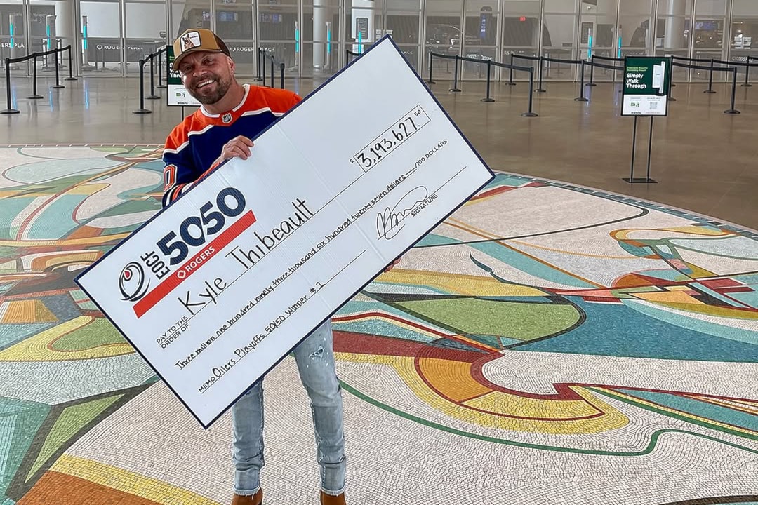 Red Deer man wins $3.2 million through Oilers 50-50 draw