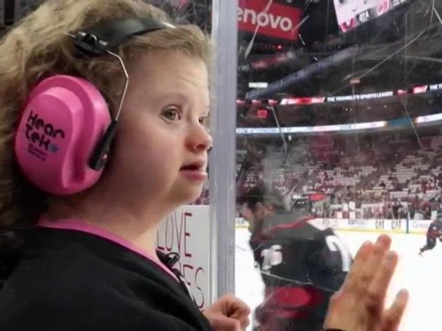 Emma Izzo becomes a special part of Carolina Hurricanes pregame routine :: WRALSportsFan.com
