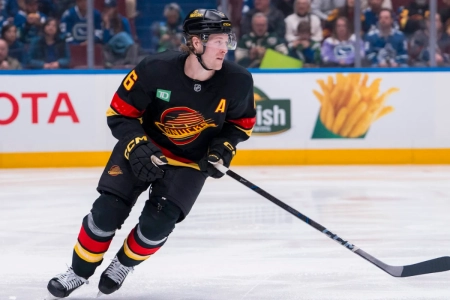 Vancouver Canucks forward Brock Boeser. Vancouver Canucks forward Brock Boeser.