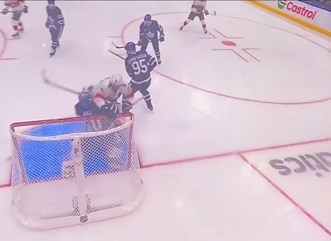 Panthers Target Maple Leafs Goaltender Joseph Woll With Another Head Shot in Game 2