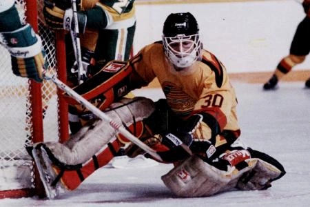 Frank Caprice with the Vancouver Canucks. Frank Caprice with the Vancouver Canucks.