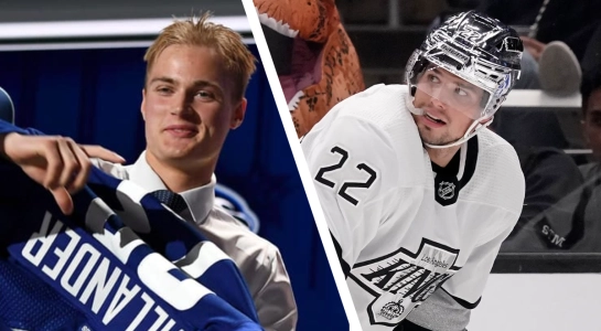 Vancouver Canucks top prospect Tom Willander and Los Angeles Kings Forward Kevin Fiala