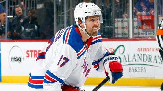 Blake Wheeler with the Rangers