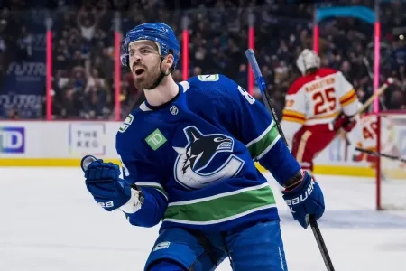 Vancouver Canucks forward Conor Garland. Vancouver Canucks forward Conor Garland.
