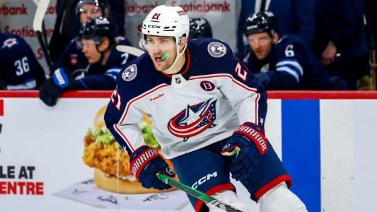 James Van Riemsdyk with the Columbus Blue Jackets.